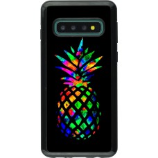 Coque Samsung Galaxy S10 - Hybrid Armor noir Ananas Multi-colors