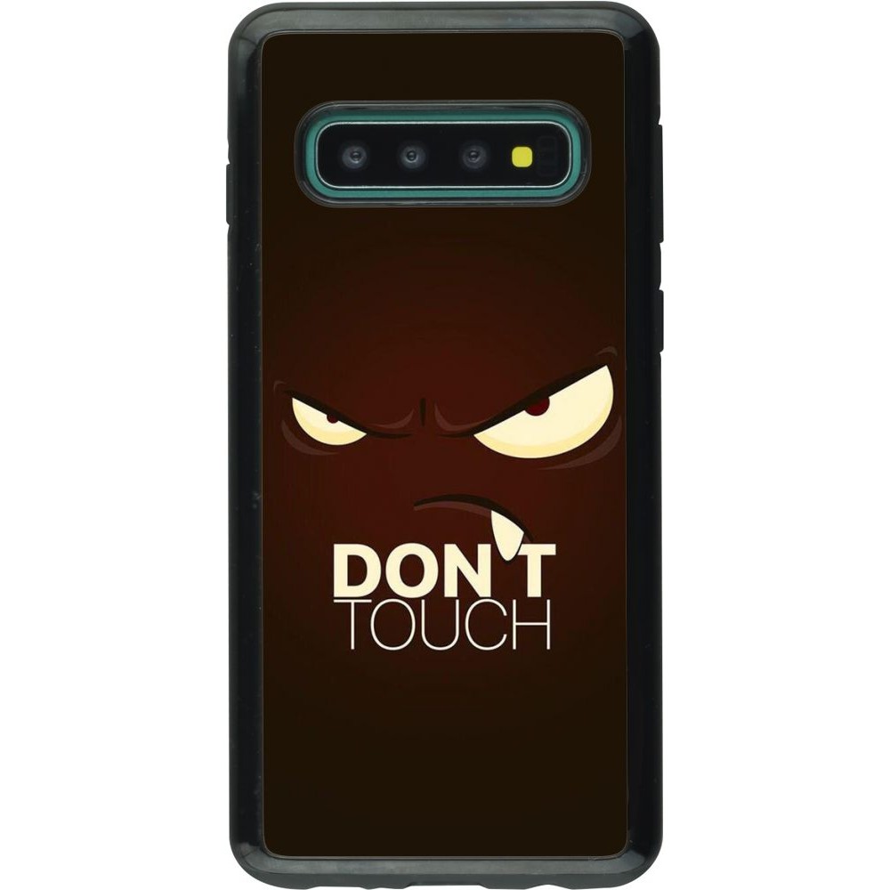Coque Samsung Galaxy S10 - Hybrid Armor noir Angry Dont Touch