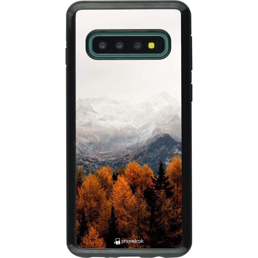 Coque Samsung Galaxy S10 - Hybrid Armor noir Autumn 21 Forest Mountain
