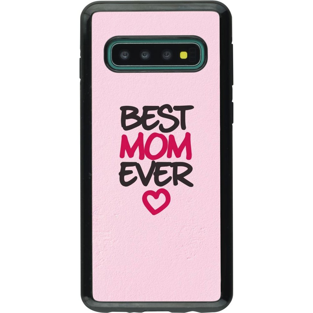 Coque Samsung Galaxy S10 - Hybrid Armor noir Best Mom Ever 2