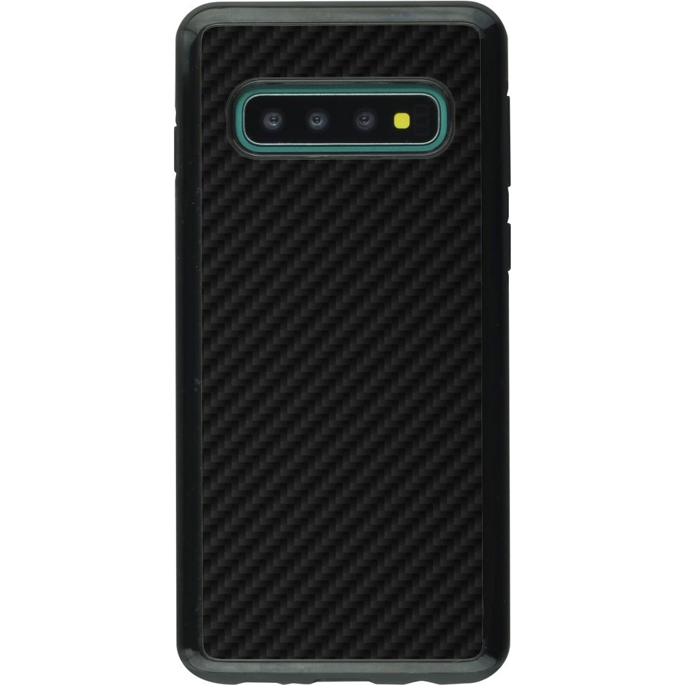 Coque Samsung Galaxy S10 - Hybrid Armor noir Carbon Basic