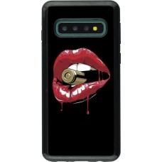 Hülle Samsung Galaxy S10 - Hybrid Armor schwarz Lips bullet