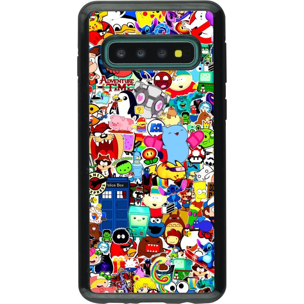 Hülle Samsung Galaxy S10 - Hybrid Armor schwarz Mixed cartoons