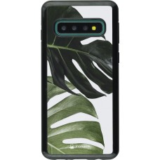 Coque Samsung Galaxy S10 - Hybrid Armor noir Monstera Plant