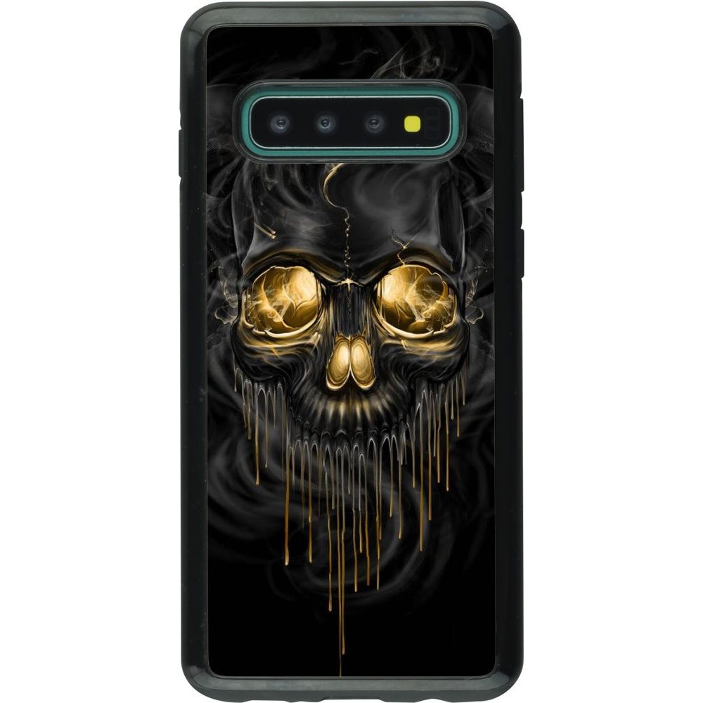 Coque Samsung Galaxy S10 - Hybrid Armor noir Skull 02