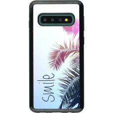 Coque Samsung Galaxy S10 - Hybrid Armor noir Smile 05