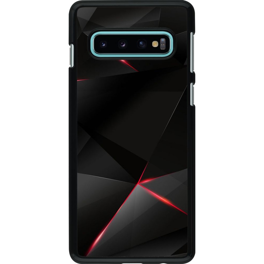 Coque Samsung Galaxy S10 - Black Red Lines