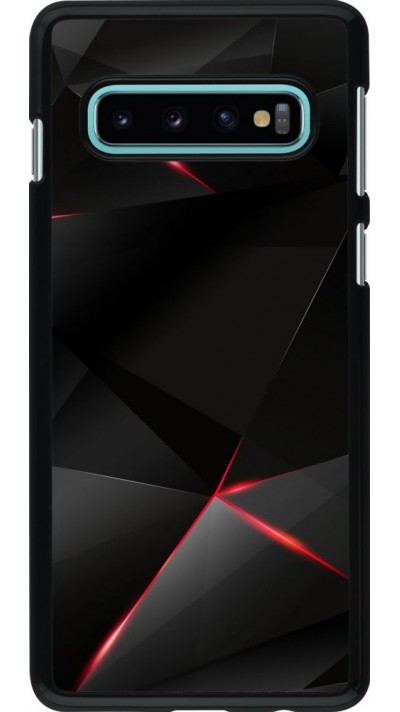 Coque Samsung Galaxy S10 - Black Red Lines