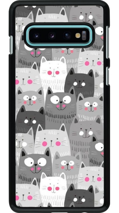 Coque Samsung Galaxy S10 - Chats gris troupeau