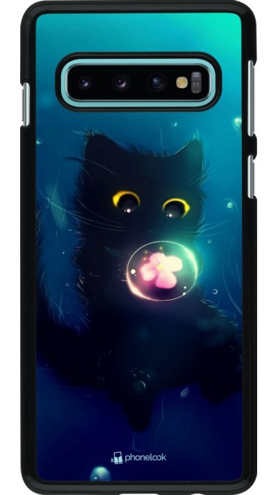 Coque Samsung Galaxy S10 - Cute Cat Bubble
