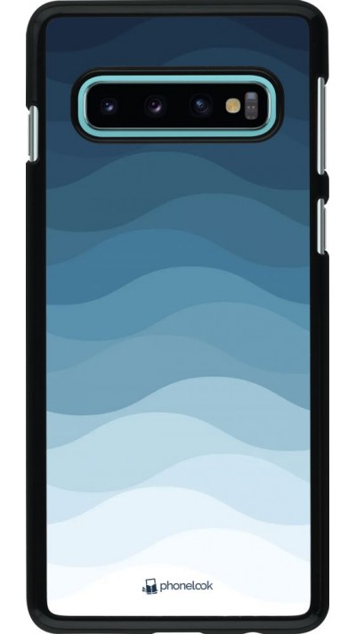 Coque Samsung Galaxy S10 - Flat Blue Waves
