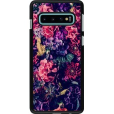 Coque Samsung Galaxy S10 - Flowers Dark