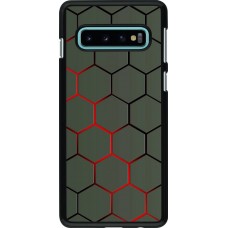 Coque Samsung Galaxy S10 - Geometric Line red