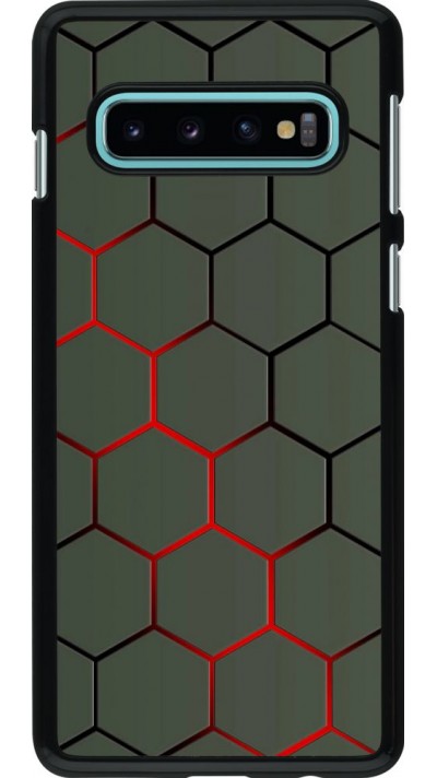 Coque Samsung Galaxy S10 - Geometric Line red