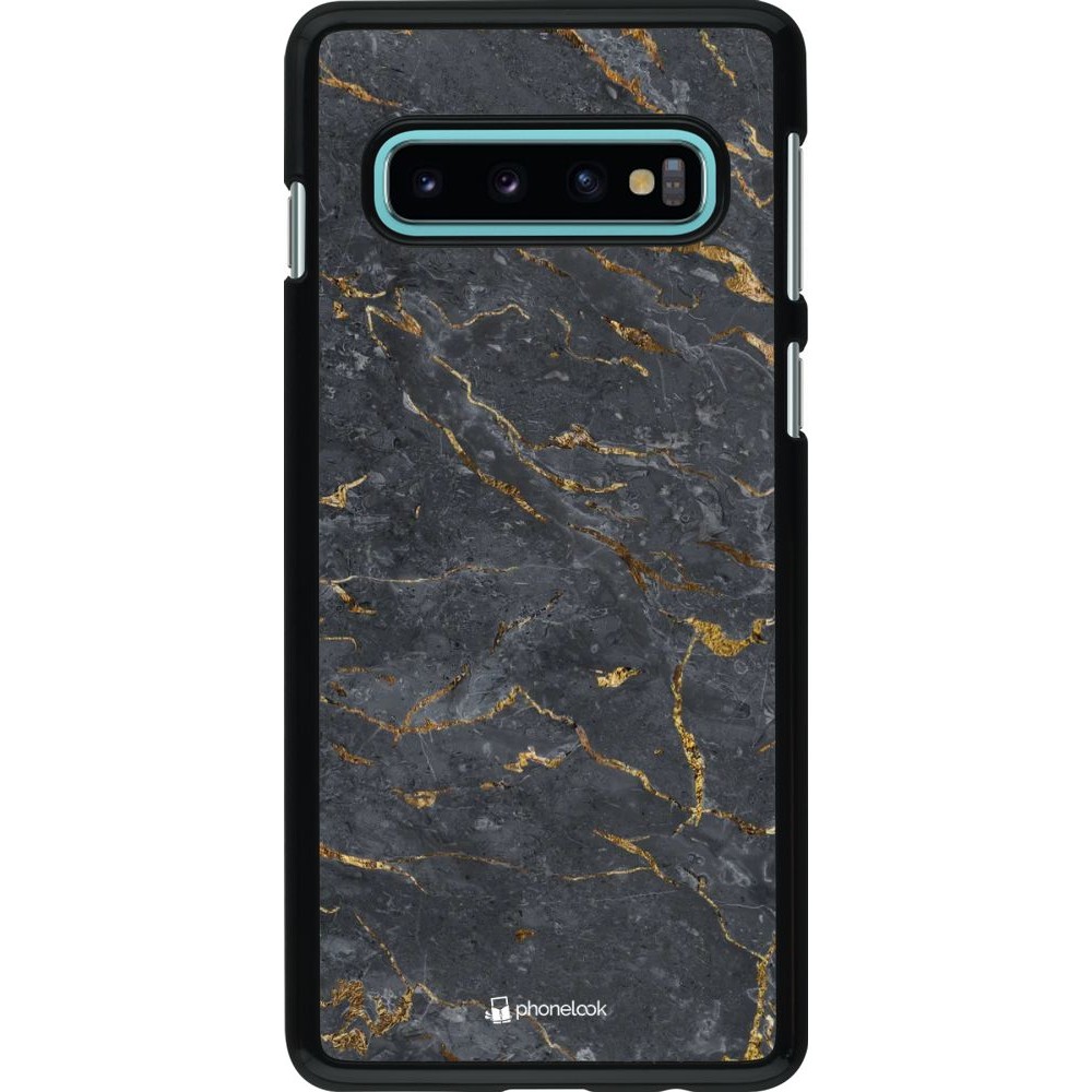 Coque Samsung Galaxy S10 - Grey Gold Marble