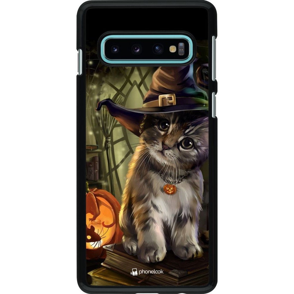 Coque Samsung Galaxy S10 - Halloween 21 Witch cat