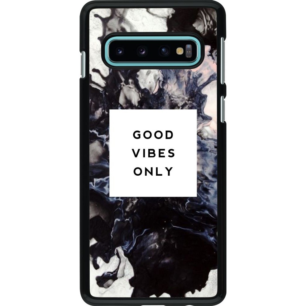 Coque Samsung Galaxy S10 - Marble Good Vibes Only