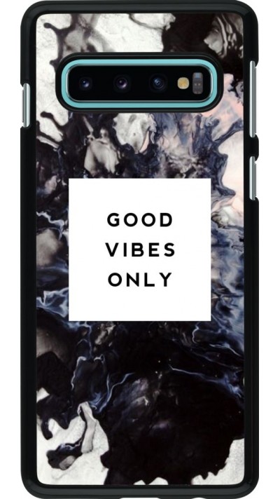Coque Samsung Galaxy S10 - Marble Good Vibes Only