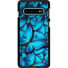 Coque Samsung Galaxy S10 - Papillon - Bleu