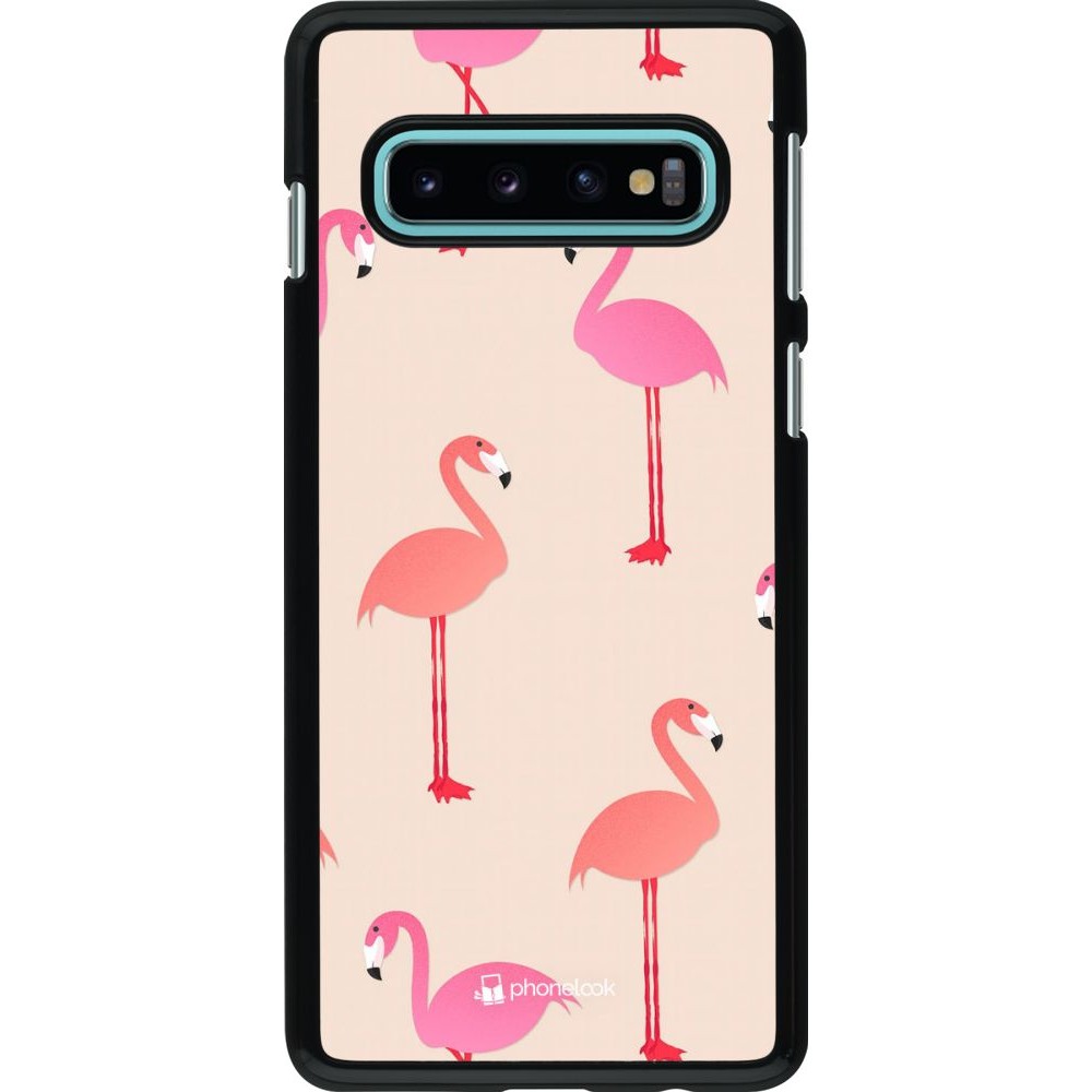 Coque Samsung Galaxy S10 - Pink Flamingos Pattern