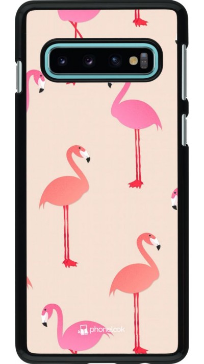 Coque Samsung Galaxy S10 - Pink Flamingos Pattern