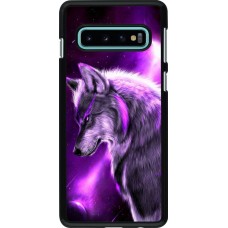 Coque Samsung Galaxy S10 - Purple Sky Wolf