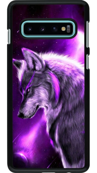 Hülle Samsung Galaxy S10 - Purple Sky Wolf
