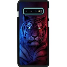 Coque Samsung Galaxy S10 - Tiger Blue Red