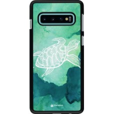 Hülle Samsung Galaxy S10 - Turtle Aztec Watercolor