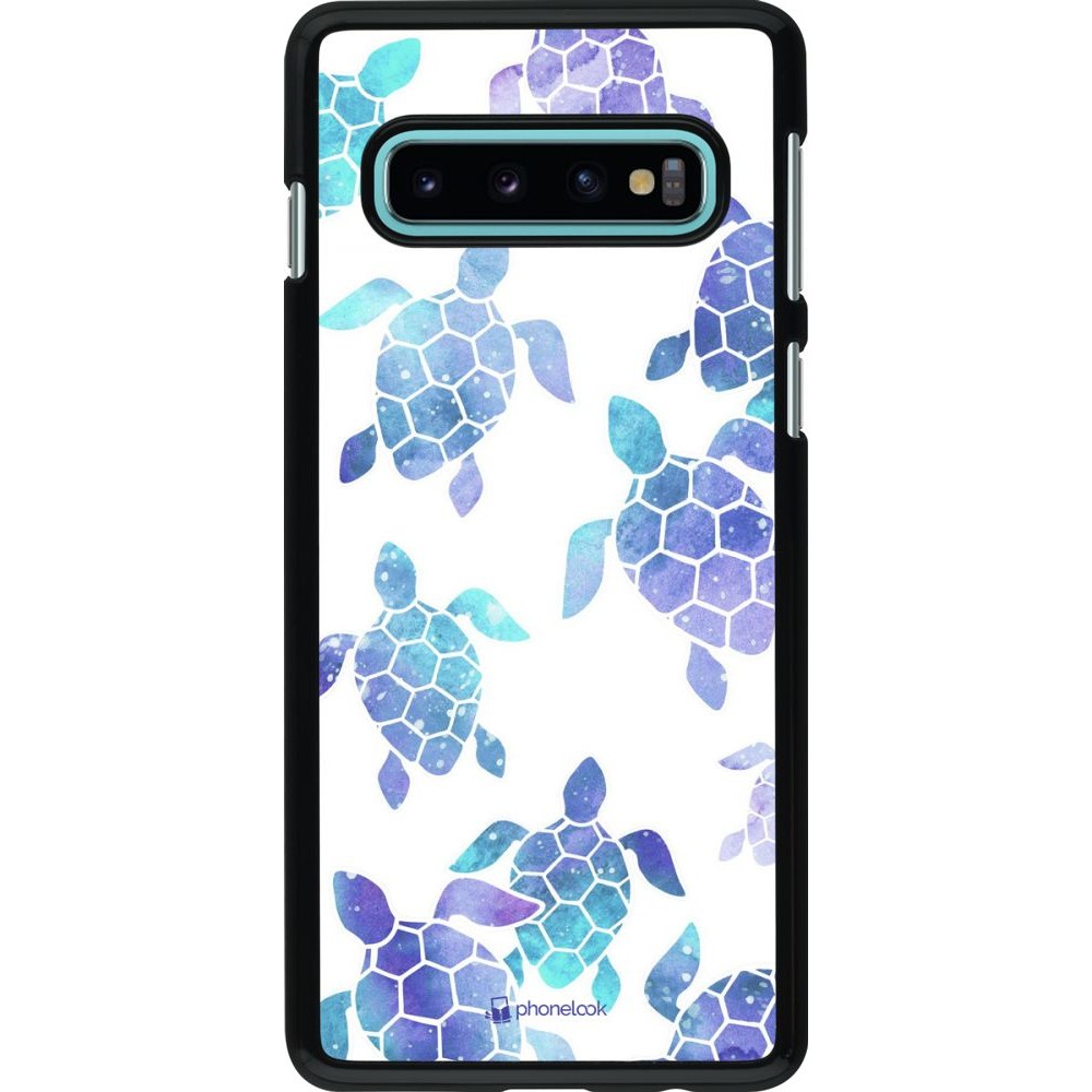 Hülle Samsung Galaxy S10 - Turtles pattern watercolor