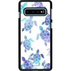 Hülle Samsung Galaxy S10 - Turtles pattern watercolor