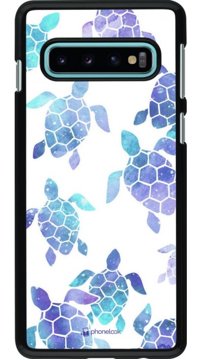 Coque Samsung Galaxy S10 - Turtles pattern watercolor