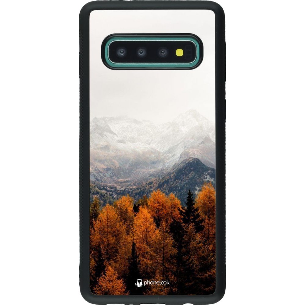Coque Samsung Galaxy S10 - Silicone rigide noir Autumn 21 Forest Mountain
