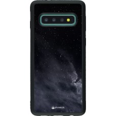 Coque Samsung Galaxy S10 - Silicone rigide noir Black Sky Clouds