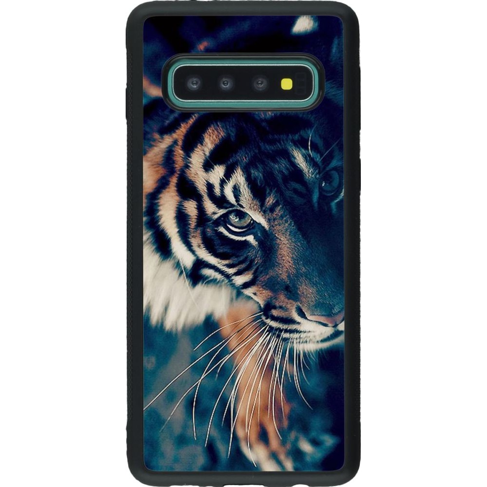 Coque Samsung Galaxy S10 - Silicone rigide noir Incredible Lion