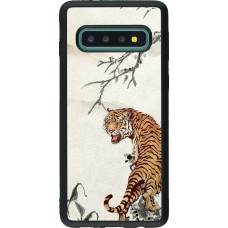 Coque Samsung Galaxy S10 - Silicone rigide noir Roaring Tiger