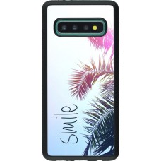 Coque Samsung Galaxy S10 - Silicone rigide noir Smile 05