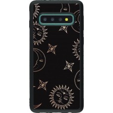 Coque Samsung Galaxy S10 - Silicone rigide noir Suns and Moons