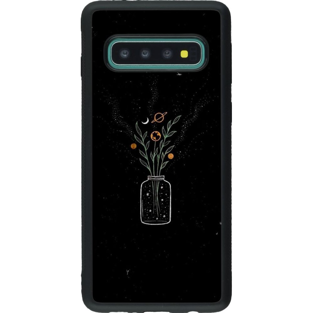 Coque Samsung Galaxy S10 - Silicone rigide noir Vase black