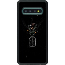 Coque Samsung Galaxy S10 - Silicone rigide noir Vase black