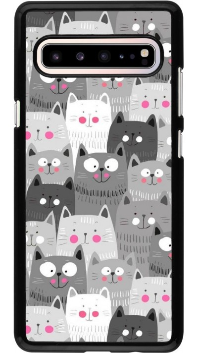 Coque Samsung Galaxy S10 5G - Chats gris troupeau