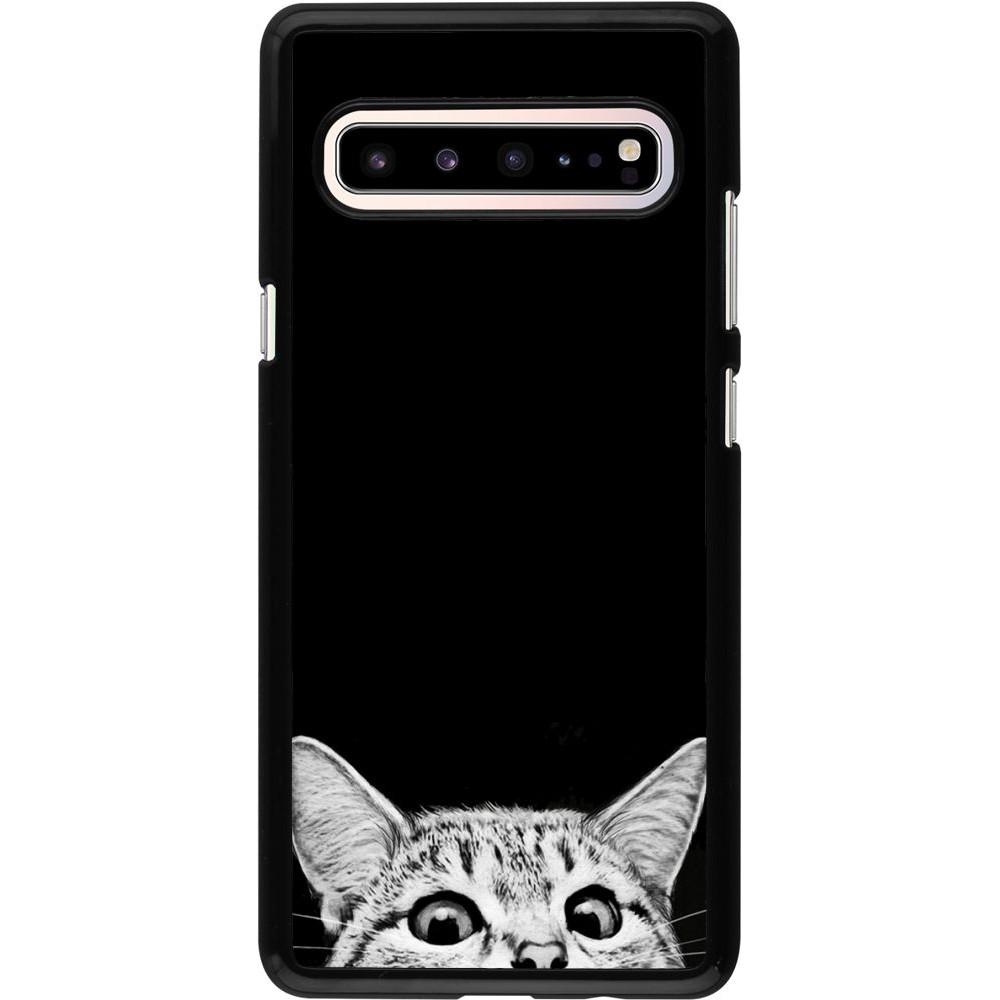 Coque Samsung Galaxy S10 5G - Cat Looking Up Black