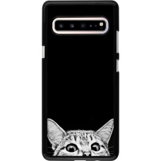 Hülle Samsung Galaxy S10 5G - Cat Looking Up Black