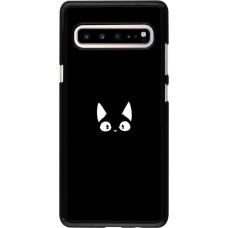 Hülle Samsung Galaxy S10 5G - Funny cat on black