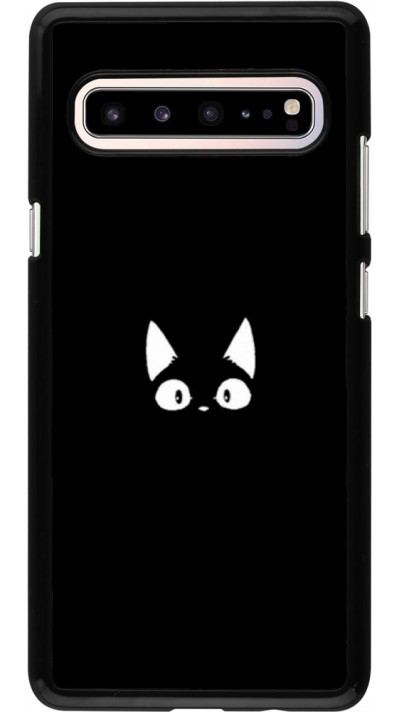 Coque Samsung Galaxy S10 5G - Funny cat on black