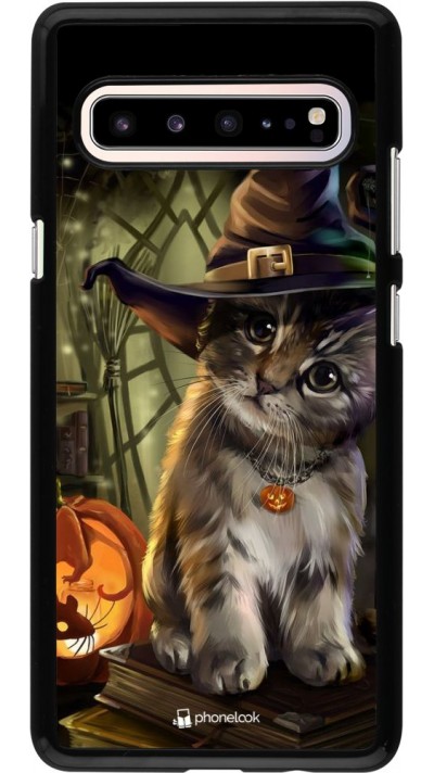 Coque Samsung Galaxy S10 5G - Halloween 21 Witch cat