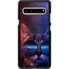 Coque Samsung Galaxy S10 5G - Red Blue Cat Glasses