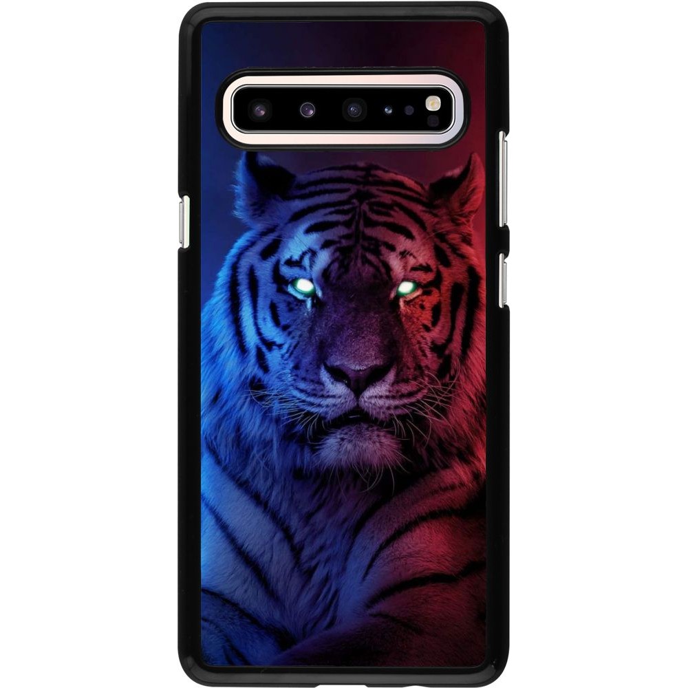 Hülle Samsung Galaxy S10 5G - Tiger Blue Red