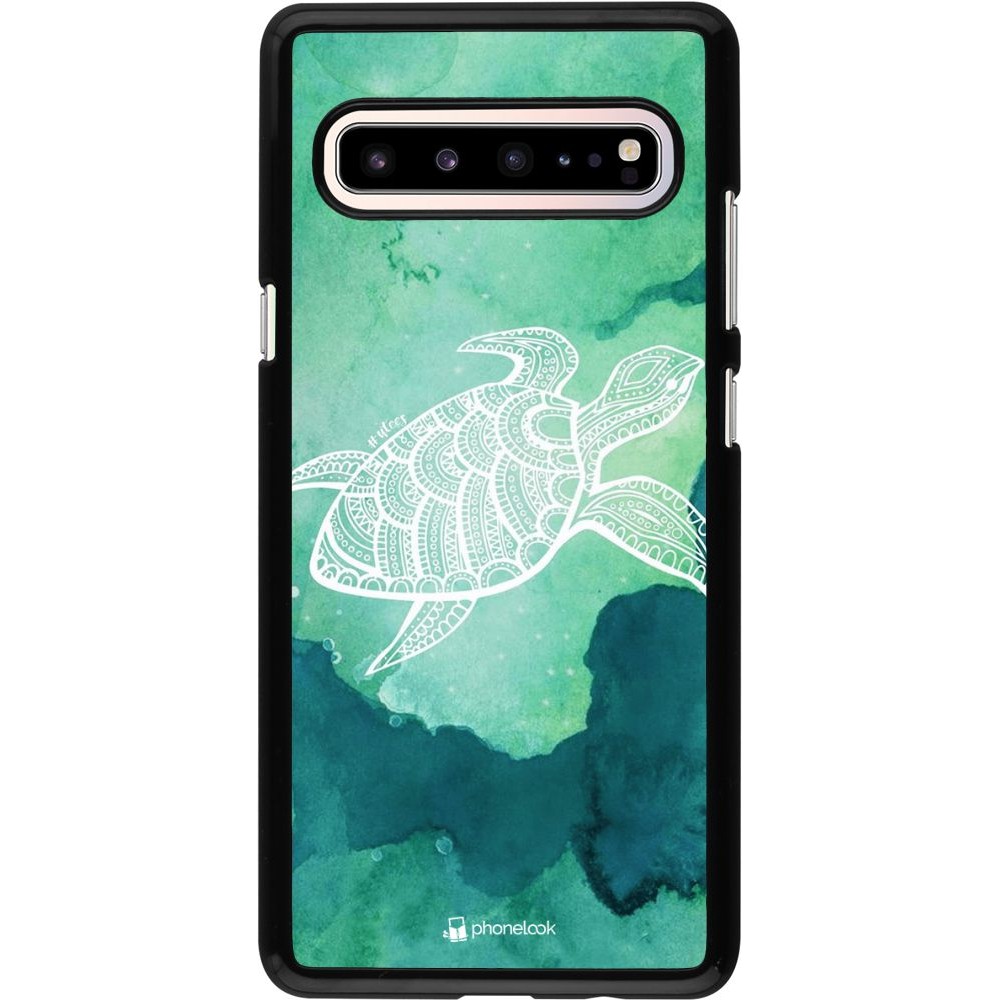 Coque Samsung Galaxy S10 5G - Turtle Aztec Watercolor