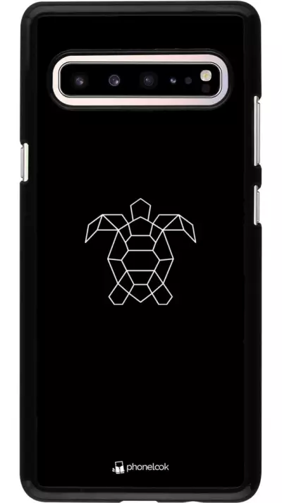 Coque Samsung Galaxy S10 5G - Turtles lines on black